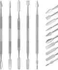 Five Piece Miniature Sculpting Tools Set, stainless steel double-headed craft tools for model making, various tool angles shown