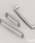 10 Pack Brushed Satin Nickel Cabinet Pulls With 3 Inch Hole Centers Solid Handles shown in different angles and sizes