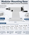Modular mounting base for 4th axis featuring 8 center height options, precise alignment, suitable for Tailstock MT3 Pro Grade 50mm Travel