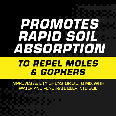 Castor Oil Based Mole And Gopher Repellent Granules promotes rapid soil absorption