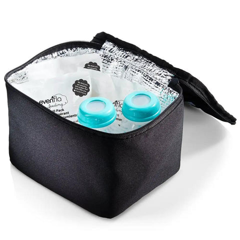 Hospital Strength Double Electric Breast Pump With Custom Suction Controls And Lowkey Quiet Motor To Keep Pumping Sessions Smooth Plus Wall Battery Car Adapter And Spare Parts Included in insulated tote with milk storage bottles.