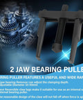RSYEKU 2-jaw bearing puller, adjustable 30–90mm, steel automotive tool