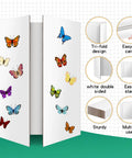 Two Pack Trifold Poster Boards 48 X 36 Inch Double Sided White Display Boards for Science Fair Projects with butterfly decorations