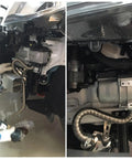 Installed 59 Inch And 47 Inch Diesel Heater Exhaust Pipe With 1 Inch Inner Diameter Stainless Steel Flexible Tubing on vehicle