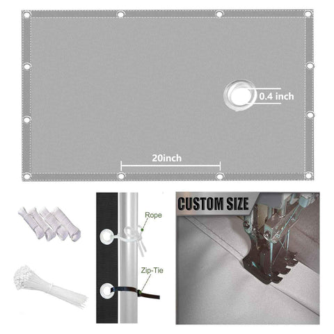 Shade Cloth With Grommets 4 By 4 Feet Waterproof Pergola Cover For Patio Garden Backyard 95 Percent UV Block Sunscreen Canopy