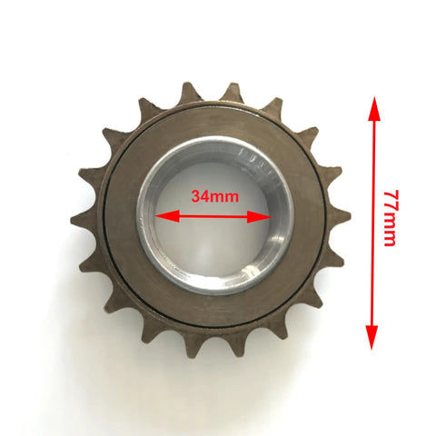 Single Speed Bike Freewheel 18T 22T Threaded Freehub Replacement For 410 Chain, Iron Steel, 34mm by 77mm size