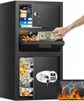 Heavy Duty Depository Drop Safe With Quick Deposit Slot Digital Keypad And Spare Key Perfect For Biz Cash Drops Retail Mailroom Church Or Home