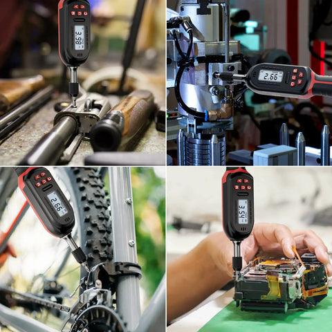 Digital Torque Screwdriver With LED Buzzer Indicator Adjustable 2.66-53.1 In-Lbs 0.3-6 Nm Torque Range for repairs and assembly