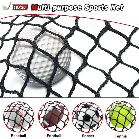 Heavy Duty Multi Sport Netting For Golf Baseball Hockey And Soccer Pro Grade Nylon Mesh Practice Net With High Impact Resistance