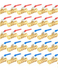 Heavy Duty One Inch Push To Connect Ball Valve With Slick Snap Fast Shut Off Operation For Stress Free Hot Cold Water Plumbing Upgrades That Works Like A Charm For Handymen And Seasoned Pros Alike Pack Of Thirty Pieces arranged in a grid.