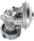 Straight Swap Mechanical Vacuum Pump For Dodge Ram 2500 And 3500 From 2003 Through 2007 With 5.9L Or 6.7L Engines side view showing metal build and bolt on feature.