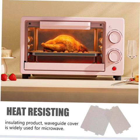 High Temperature Mica Sheets For Microwave Ovens Heat Shield And Insulation Cover Replacement Parts in use with a pink microwave.