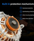 Close-up of heavy duty alternator with built-in protection features for Silverado 1500 2500 Express 2500 3500 Tahoe Suburban Yukon Savana 12V 150A