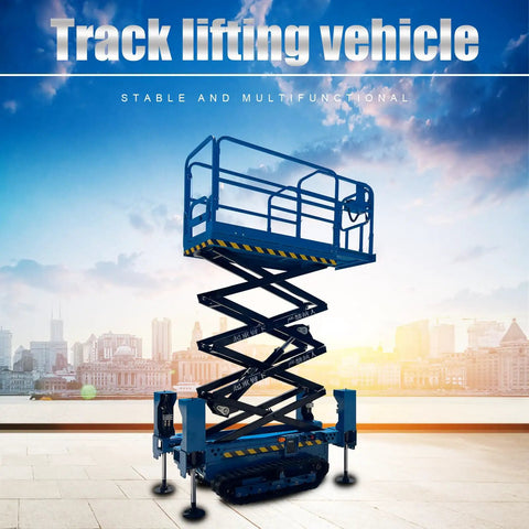 Heavy Duty Outrigger Tracked Scissor Lift With Remote Joystick Controls For Rough Terrain Jobsites Reaching Five Meters That Gets The Job Done Right And Keeps Crew Happy For Custom Shop Upgrades