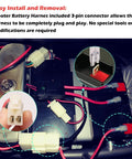 Scooter Battery Harness For Razor Scooters 14Awg 600V 3 Pin 2 Wire Water Resistant Replacement Power Cord installation detail