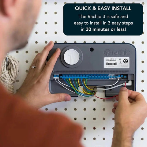 WiFi Smart Sprinkler Controller Ditch The Dial With 8 Zone Irrigation, App Based Scheduling installed on wall