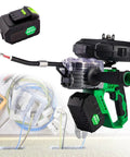 Cordless Electric Wire Puller With Portable Cable Threader And Included Battery for quick cable installation in a workspace.