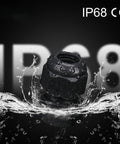 Close-up of black waterproof nylon cable gland from the 20 Pack PG16 Waterproof Nylon Cable Glands With Gaskets Adjustable 10 14mm Black IP68 Outdoor Grade Cable Gland Connectors For Weatherproof Electrical Boxes And DIY Projects, showing water resistance in splash environment.