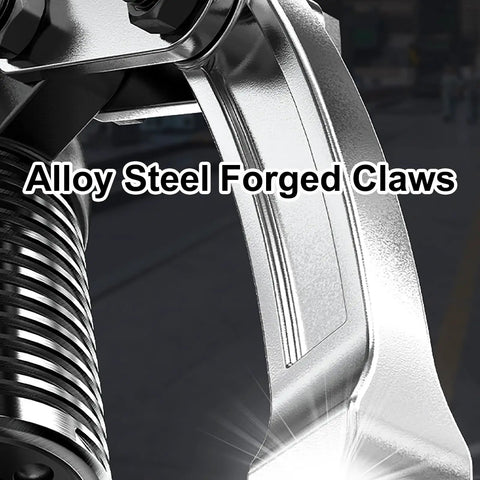 Close-up of alloy steel claws on Heavy Duty 50 Ton Hydraulic Gear Puller With Split Type Bearing Puller Tool For Auto Repair