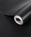 No Drama Peel And Stick Black Pvc Wallpaper Roll For Home Office Diy Room Glow Up Self Adhesive Removable Wall Cover That Is Scratch Resistant With A Quick Swap Install on black surface.