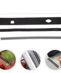 Replacement Gaskets For Vacuum Sealer Machines With Heating Wires For Fast Heating And Tight Seals Wide Compatibility For Home Kitchen And Light Commercial Use Easy Install Durable Budget Friendly Sealing Gasket Set, black and gray strips