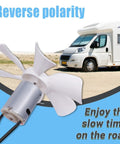 6-Inch RV Vent Fan Blade With 12V D-Shaft Motor Replacement for RV Bathroom Exhaust Vent, white blades shown with RV