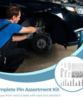 Mechanic using Beefy 122 Pcs Pins Kit With Clevis Pins In M4 M6 M8 Sizes, Cotter Pins In M1.5 M2 M3 And R Clips In M1.5 M2 M3, 304 Stainless Steel Fasteners for repairs.