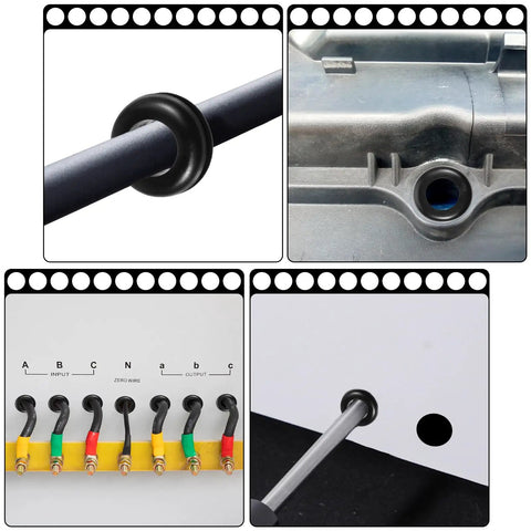 Durable Rubber Wiring Hole Grommets 30 Pack For Wires Cables And Hoses 1/2 Inch Inner Diameter 9/16 Inch Drill Hole Protection Gaskets