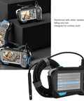 Dual Lens HD Inspection Camera With Bright 4.5 Inch Screen Heavy Duty Industrial Borescope Endoscope for outdoor use.
