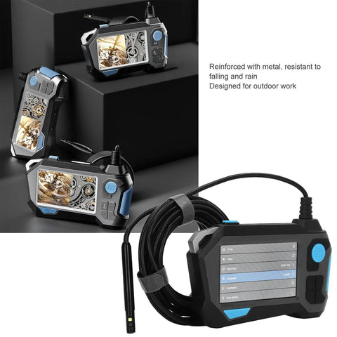 Dual Lens HD Inspection Camera With Bright 4.5 Inch Screen Heavy Duty Industrial Borescope Endoscope for outdoor use.