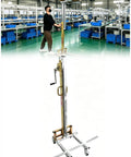 Heavy Duty Portable Lift Trolley With Manual Winch And Forks, Ultimate 80kg Material Handler for moving boxes in warehouse.