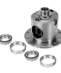 Built Tough Rear 8.2 Inch 28 Spline 10 Bolt Limited Slip Locker components, including housing and bearings for GM Chevy trucks.