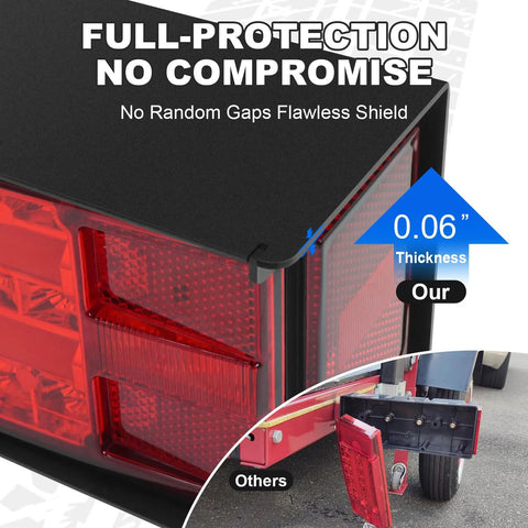 NeaLia boat trailer light kit with submersible red LED taillights, IP68, license plate bracket, installed on trailer