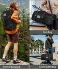 3 In 1 Carry On Duffle Bag With Shoe Compartment And Wet Pocket, Airline Approved 22x14x9, versatile use in outdoor, gym, travel