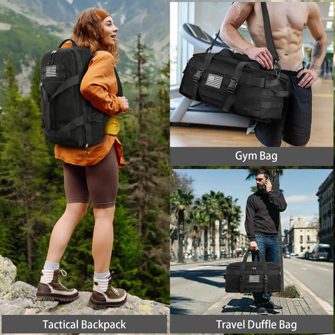 3 In 1 Carry On Duffle Bag With Shoe Compartment And Wet Pocket, Airline Approved 22x14x9, versatile use in outdoor, gym, travel