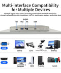 15.6 Inch Capacitive Multi-Touch Industrial Monitor With 16:9 FHD 1920x1080, Built-In Speakers, USB, VGA And HDMI Ports, connectors view