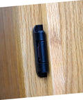 Durable self closing cabinet hinges installed on wooden cupboard door shown in close-up view.