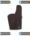 Heavy Duty 1000D Water Softener Tank Cover Outdoor Insulated Weatherproof Tear Resistant Filter Housing Shell With Grip Handle Secure Zippers Ventilated Coffee Fits 64x40x16 side view