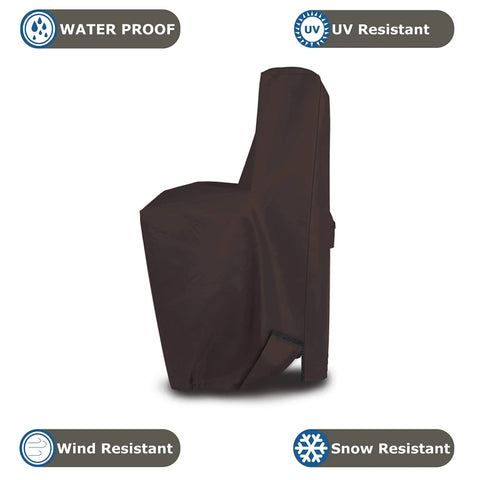Heavy Duty 1000D Water Softener Tank Cover Outdoor Insulated Weatherproof Tear Resistant Filter Housing Shell With Grip Handle Secure Zippers Ventilated Coffee Fits 64x40x16 side view