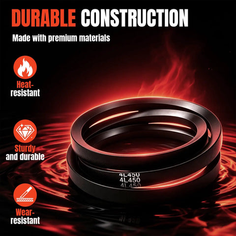 Replacement 45 Inch Drive Belt For Trimmer Mower And DR Power Equipment Heavy Duty Built To Last Wear Resistant Oil And Heat Resistant Belt Durable Outdoor Tool Part For Smooth Operation And Long Lasting Performance, coiled belt