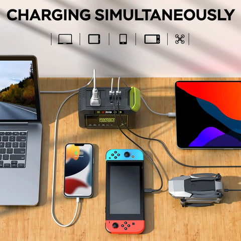 Portable Power Station 88Wh Lithium Battery Solar Generator With Fast Charging And AC Outlet 120W Peak Power Bank charging devices