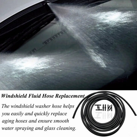All In One Windshield Washer Hose Kit With 4 Meter Fluid Hose And 12 Connectors demonstrating smooth spray