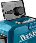 Cordless Coffee Maker For 18V LXT And 12V Max CXT Batteries, Tool Only with open lid showing permanent drip filter and teal casing