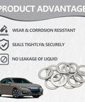 Six Piece Transmission Fluid And Six Piece Rear Differential Oil Drain Plug Washer Gasket Seal Kit with 20mm and 18mm replacements.