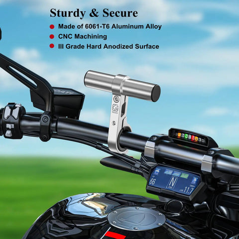 Aluminum Alloy Handlebar Extender For Bike And Motorcycle, 4 Inch Extension, CNC Machined 6061-T6 With Hard Anodized Finish