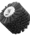 Phefop Abrasive Wire Burnishing Polishing Wheel 320 Grit For Wood Drawing Machine Polishing Curved Surfaces Alkali Anti Rust High Density Build, close-up view.