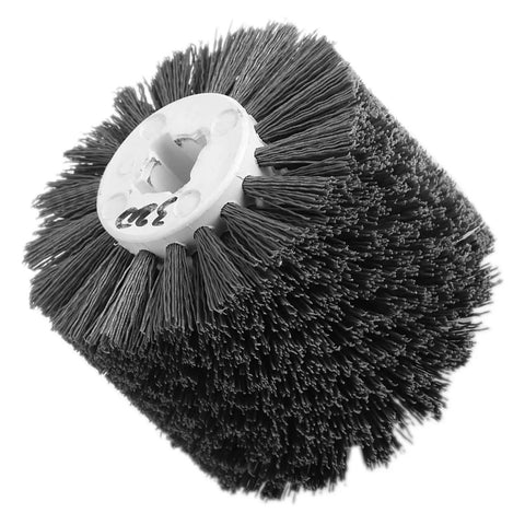 Phefop Abrasive Wire Burnishing Polishing Wheel 320 Grit For Wood Drawing Machine Polishing Curved Surfaces Alkali Anti Rust High Density Build, close-up view.