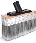 7 Inch Deck Stain Brush For Outdoor Wood Projects With Wide Coverage Pro Grade Ferrule To Reduce Shedding And Support Fast Staining On Decks Fences Sheds And Limewash Staining, close-up of bristles and ferrule