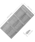 Slick Door Shoe Organizer With Six Deep Mesh Pockets And Heavy Duty Hanging Hooks For No Fuss Entryway Tidy Up dimensions and details.