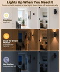 Sleek Wireless Motion Sensor Wall Light Rechargeable LED Sconce With Peels Off Paper Mount in action for various lighting scenarios.